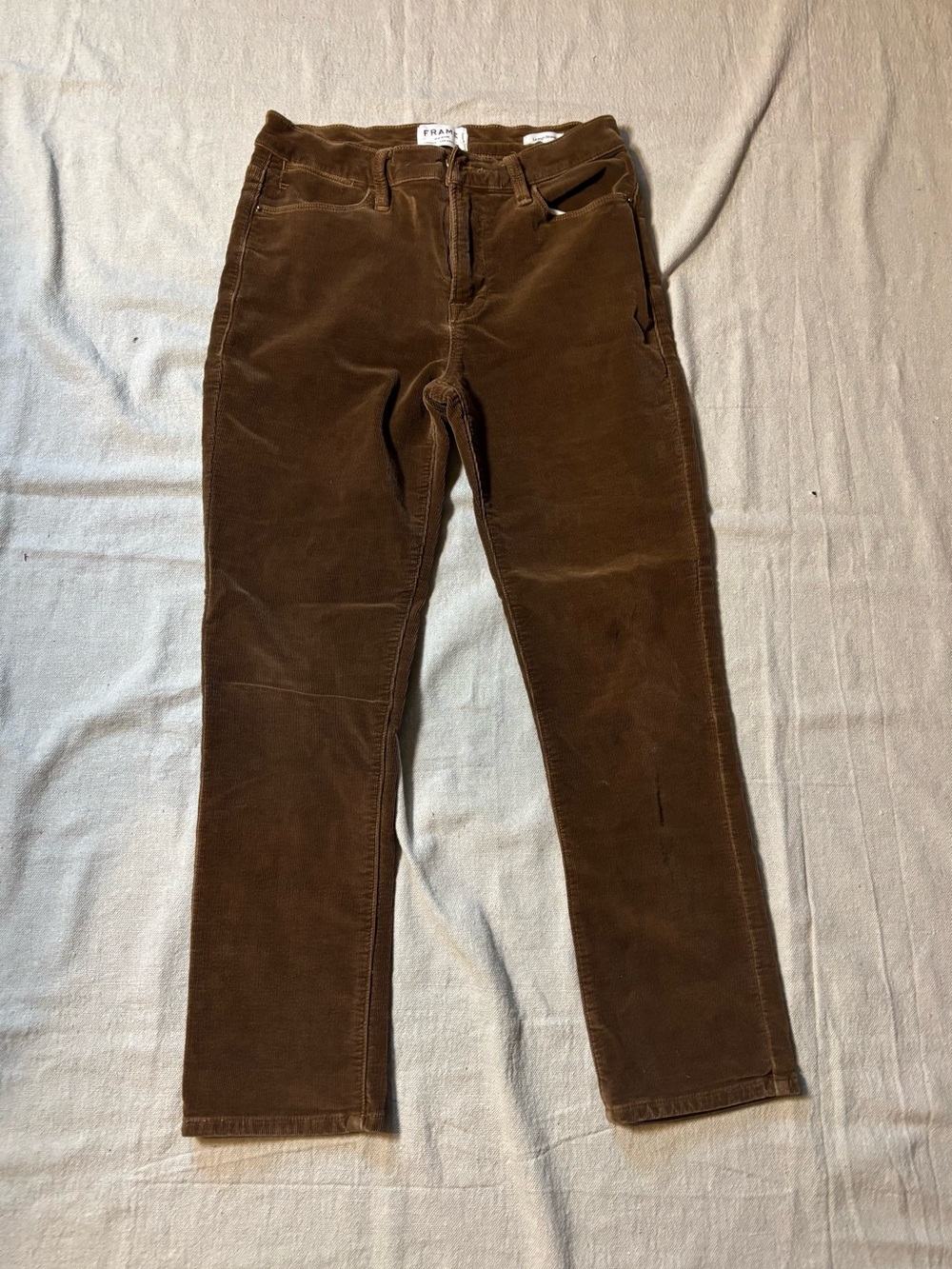 Frame Denim Men's Corduroy Pants in Rich Chocolate Brown